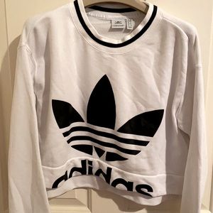Adidas logo crop sweatshirt
